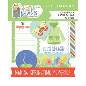 Photo Play Ephemera Die Cuts - Showers and Flowers