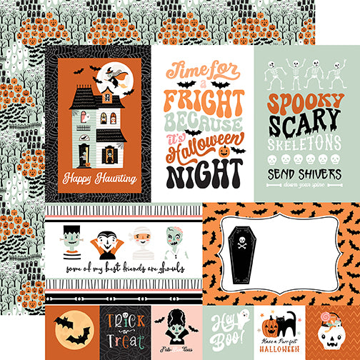 Echo Park Cut-Outs - Spooktacular Halloween - 4x6 Journaling Cards