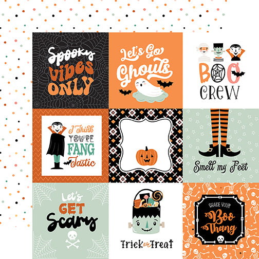 Echo Park Cut-Outs - Spooktacular Halloween - 4x4 Journaling Cards