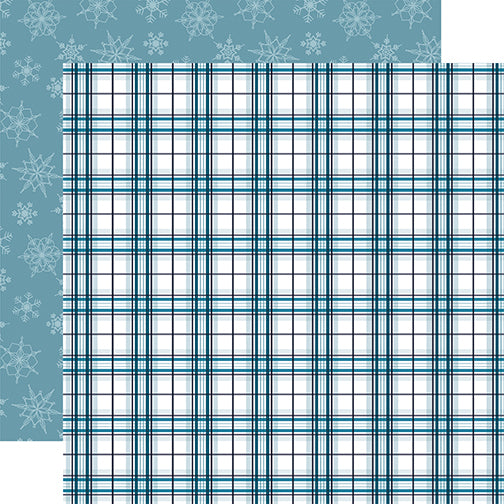 Echo Park Papers - Snowed In - Polar Plaid - 2 Sheets