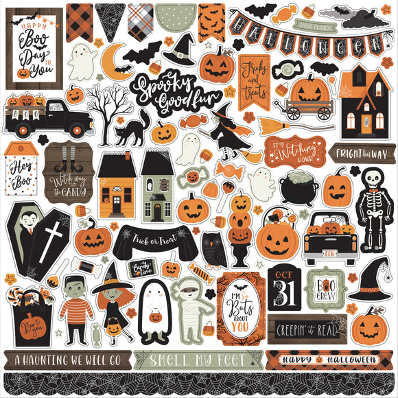 Echo Park 12x12 Cardstock Stickers - Spooky
