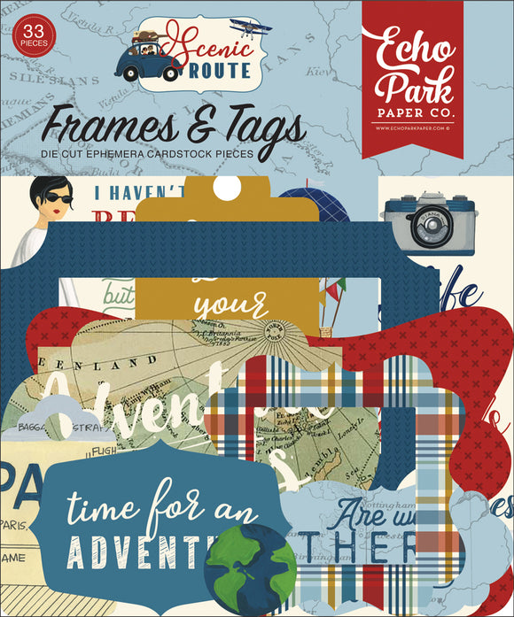 Echo Park Frames & Tags Die-Cuts - Scenic Route