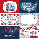 Echo Park Cut-Outs - Stars and Stripes Forever - 6x4 Journaling Cards