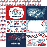 Echo Park Cut-Outs - Stars and Stripes Forever - 6x4 Journaling Cards