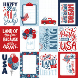 Echo Park Cut-Outs - Stars and Stripes Forever - 3x4 Journaling Cards