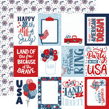 Echo Park Cut-Outs - Stars and Stripes Forever - 3x4 Journaling Cards