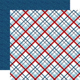 Echo Park Papers - Stars & Stripes Forever - Independence Plaid - 2 Sheets
