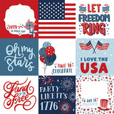 Echo Park Cut-Outs - Stars and Stripes Forever - 4x4 Journaling Cards