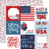 Echo Park Cut-Outs - Stars and Stripes Forever - 4x4 Journaling Cards