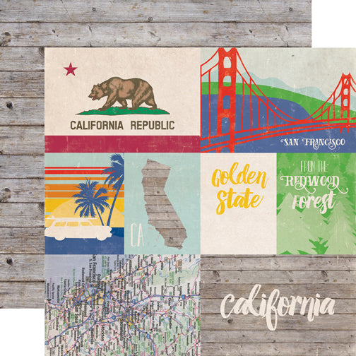 Echo Park Papers - Stateside - California - 2 Sheets