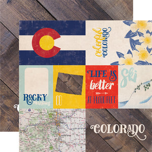 Echo Park Papers - Stateside - Colorado - 2 Sheets