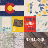 Echo Park Papers - Stateside - Colorado - 2 Sheets