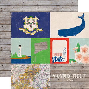 Echo Park Papers - Stateside - Connecticut - 2 Sheets