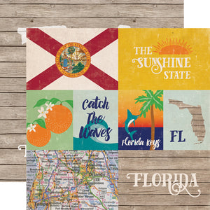 Echo Park Papers - Stateside - Florida - 2 Sheets