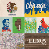 Echo Park Papers - Stateside - Illinois - 2 Sheets