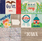 Echo Park Papers - Stateside - Iowa - 2 Sheets