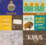 Echo Park Papers - Stateside - Kansas - 2 Sheets