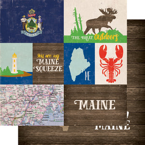 Echo Park Papers - Stateside - Maine - 2 Sheets