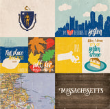 Echo Park Papers - Stateside - Massachusetts - 2 Sheets