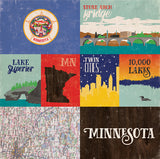 Echo Park Papers - Stateside - Minnesota - 2 Sheets