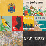 Echo Park Papers - Stateside - New Jersey - 2 Sheets