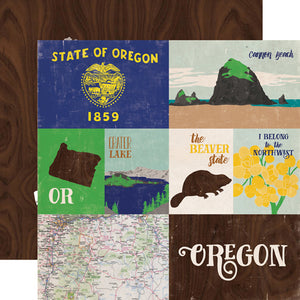 Echo Park Papers - Stateside - Oregon - 2 Sheets