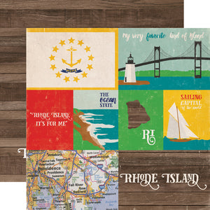 Echo Park Papers - Stateside - Rhode Island - 2 Sheets