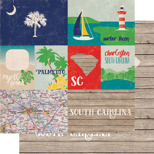 Echo Park Papers - Stateside - South Carolina - 2 Sheets