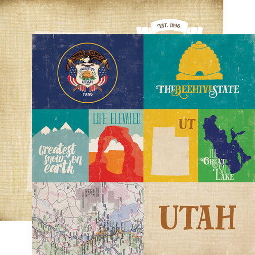 Echo Park Papers - Stateside - Utah - 2 Sheets