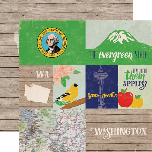 Echo Park Papers - Stateside - Washington - 2 Sheets