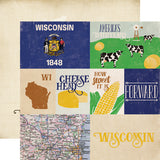 Echo Park Papers - Stateside - Wisconsin - 2 Sheets