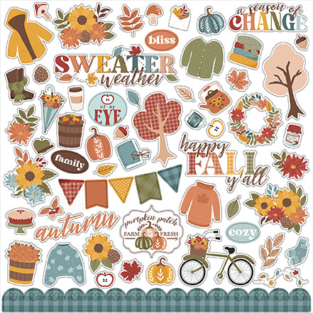 Echo Park 12x12 Cardstock Stickers - Sweater Weather