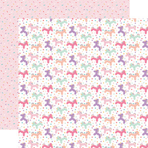 Echo Park Papers - It's Your Birthday - Girl - Unicorn Balloons - 2 Sheets