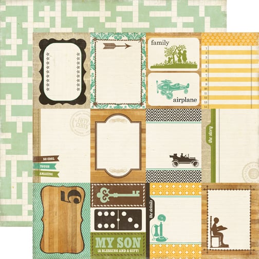 Echo Park Cut-Outs - This & That - Boy - Journaling Cards