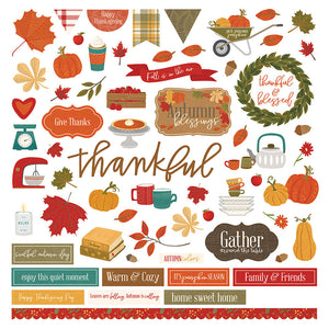 Photo Play 12x12 Cardstock Stickers - Thankful