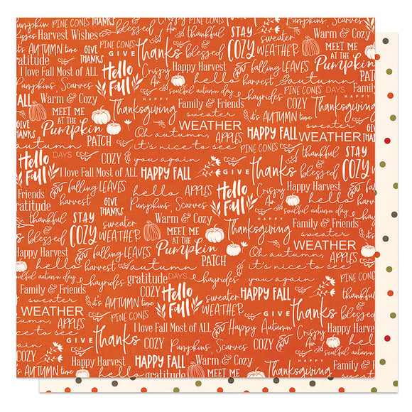 Photo Play Papers - Thankful - Hello Fall - 2 Sheets