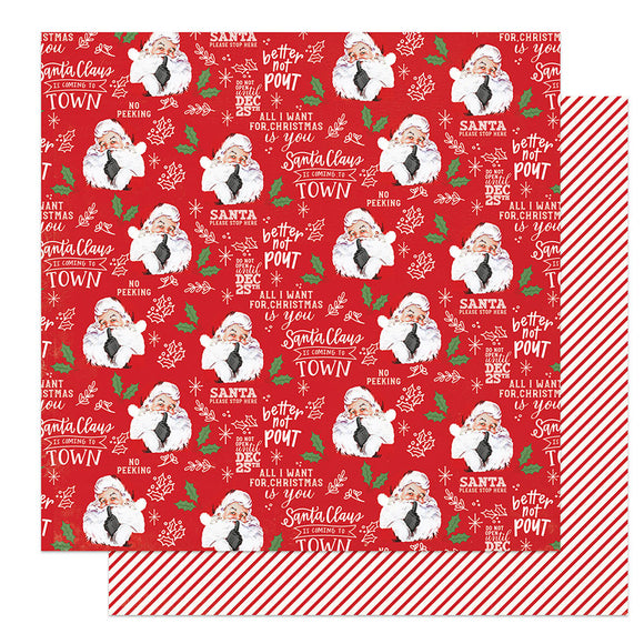 Photo Play Papers - North Pole Trading Co. - Better Not Pout - 2 Sheets