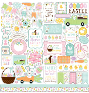 Echo Park 12x12 Cardstock Stickers - Welcome Easter - Elements