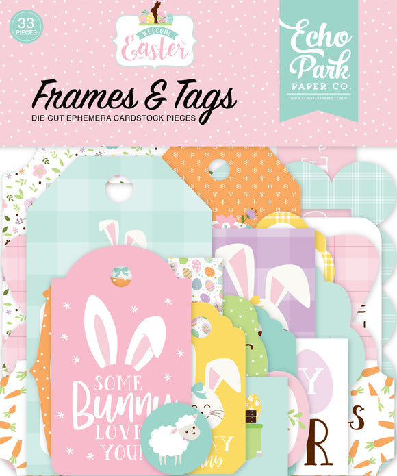Echo Park Frames & Tags Die-Cuts - Welcome Easter