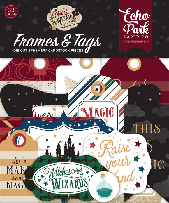 Echo Park Frames & Tags Die-Cuts - Witches & Wizards