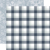 Echo Park Papers - Winterland - Snow Place Plaid - 2 Sheets