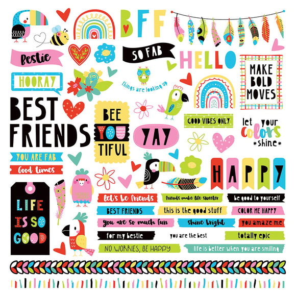 Photo Play 12x12 Cardstock Stickers - Birds Of a Feather