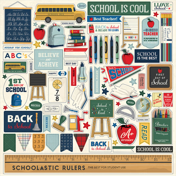 Carta Bella 12x12 Cardstock Stickers - Back to School