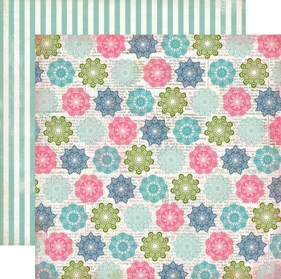 Carta Bella Papers - Sew Lovely - Darling Doilies - 2 Sheets