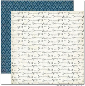 Carta Bella Papers - Sew Lovely - Trim Marks - 2 Sheets