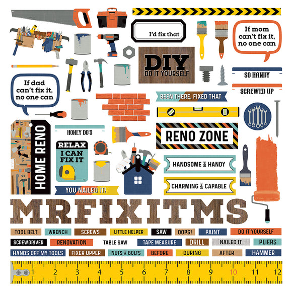 Photo Play 12x12 Cardstock Stickers - DIY Home Edition