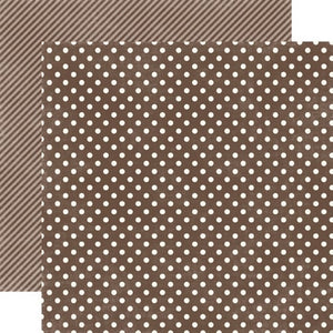 Echo Park Papers - Dots & Strips - Chestnut Small Dots - 2 Sheets