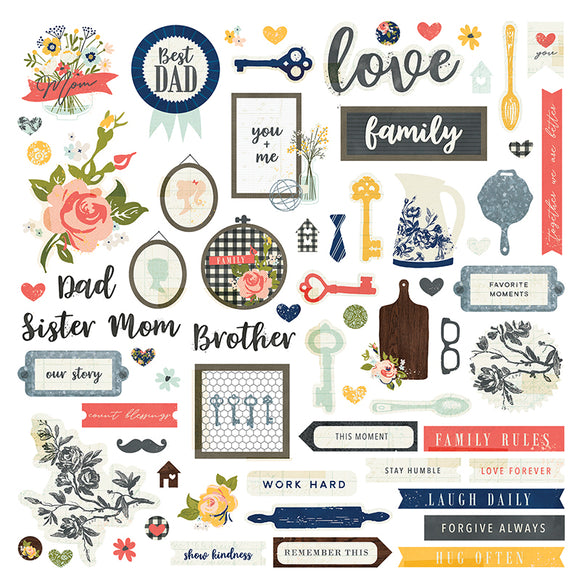 Photo Play 12x12 Cardstock Stickers - We Are Family