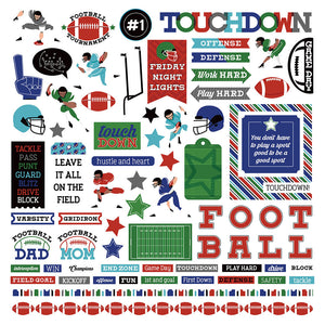 Photo Play 12x12 Cardstock Stickers - MVP - Football