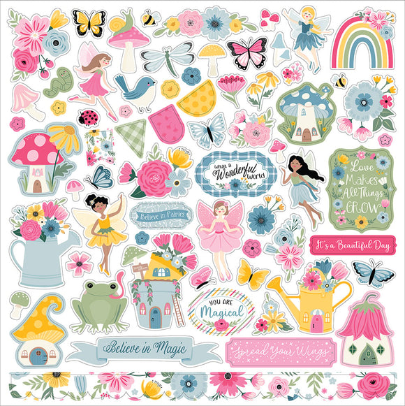 Echo Park 12x12 Cardstock Stickers - Fairy Garden